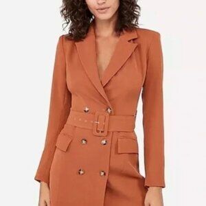 Express X Negin Mirsalehi Rust belted blazer dress NWT size 10